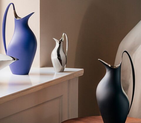 Georg Jensen Henning Koppel kande mat sort 1,2 liter
