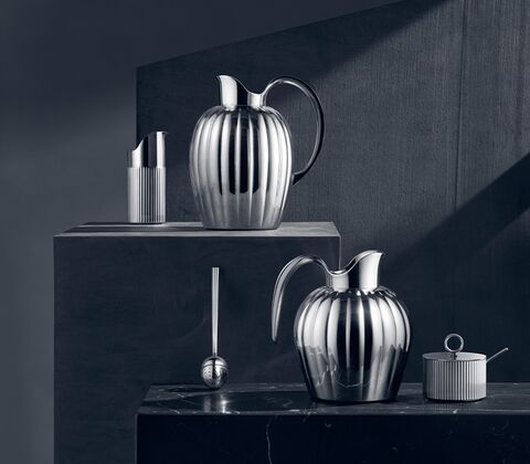 Georg Jensen Bernadotte termokande med trykknap 0,8 liter