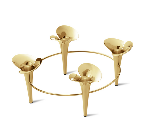 Georg Jensen Bloom Botanica lysestage forgyldt