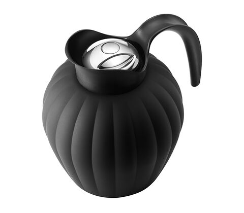 Georg Jensen Bernadotte termokande sort med trykknap 0,8 liter