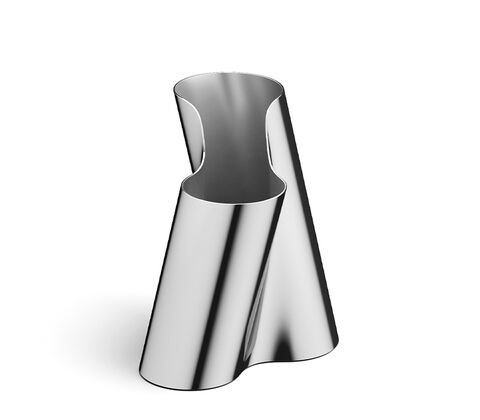 Georg Jensen Lituus vase stål lav H 20,4 cm