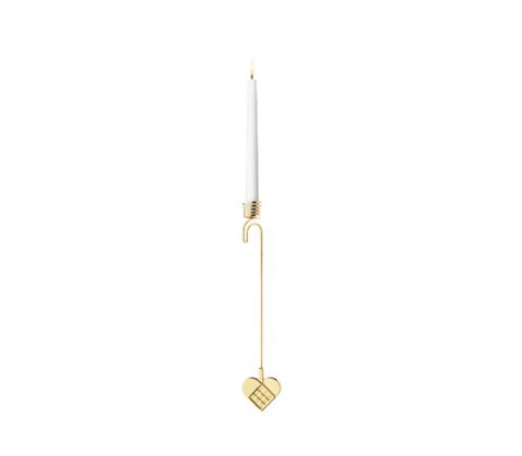 Georg Jensen Jul 2025 lyseholder hjerte forgyldt