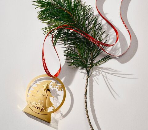 Georg Jensen Jul 2025 juleuro snekugle forgyldt 