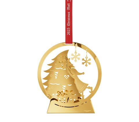Georg Jensen Jul 2025 juleuro snekugle forgyldt 