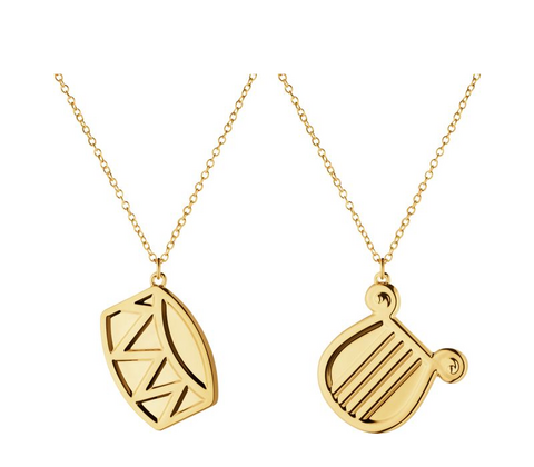 Georg Jensen Jul 2026 juleornamentsæt med tromme og harpe forgyldt
