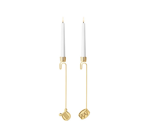 Georg Jensen Jul 2026 lyseholdersæt forgyldt
