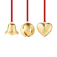 Georg Jensen Jul 2026 ornamentsæt 3 stk. forgyldt
