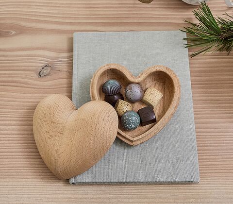 Spring Copenhagen hjerteskålen med låg FSC bøgetræ