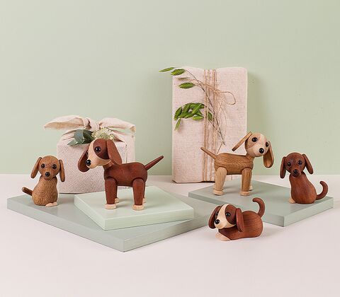 Spring Copenhagen Twix hund træ 11 cm