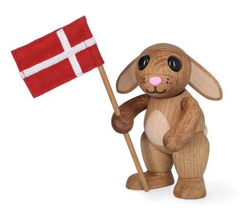 Spring Copenhagen Rabbie kanin med Dannebrog H 8,4 cm