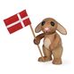 Spring Copenhagen Rabbie kanin med Dannebrog H 8,4 cm