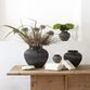 Knabstrup Keramik Ripple vase sort H 20 cm