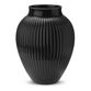 Knabstrup Keramik Ripple vase sort H 20 cm