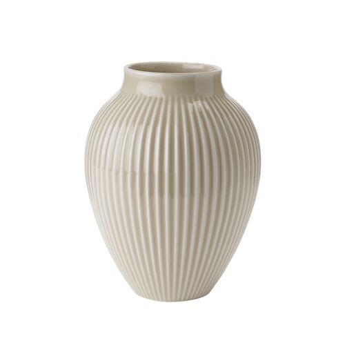 Knabstrup Keramik Ripple vase beige H 20 cm