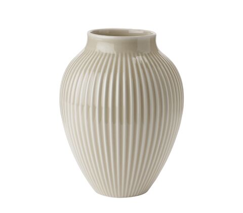 Knabstrup Keramik Ripple vase beige H 20 cm