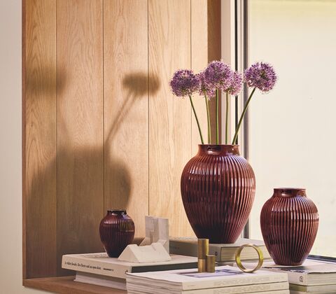 Knabstrup Keramik Ripple vase berry H 27 cm