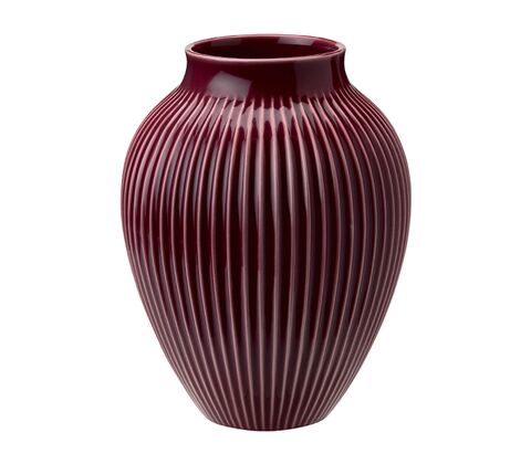 Knabstrup Keramik Ripple vase berry H 12.5 cm