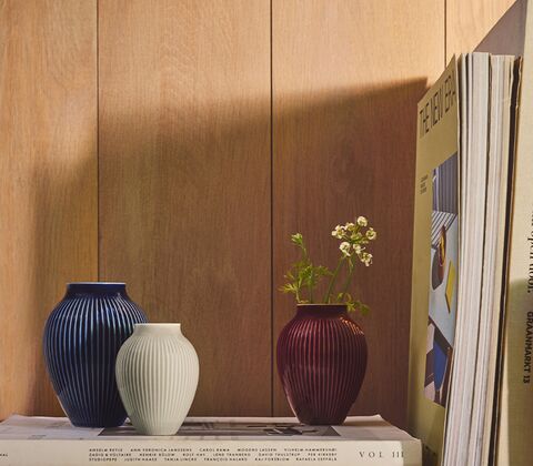 Knabstrup Keramik Ripple mini vase 3 stk berry