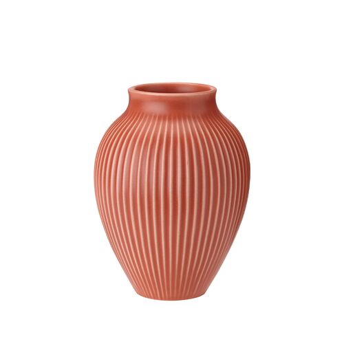 Knabstrup Keramik Ripple mat vase koral H 20 cm