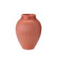 Knabstrup Keramik Ripple mat vase koral H 20 cm