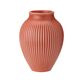 Knabstrup Keramik Ripple mat vase koral H27 cm