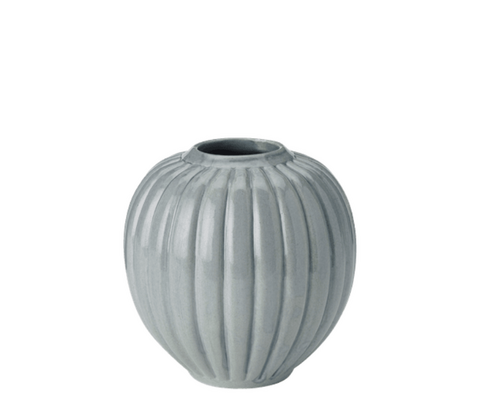 Knabstrup Keramik Solum vase gråblå H 11 cm