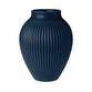 Knabstrup Keramik Ripple vase mat mørkeblå H 20 cm