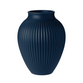 Knabstrup Keramik Ripple vase mat mørkeblå H 27 cm