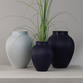 Knabstrup Keramik Ripple vase mat lyseblå H 20 cm