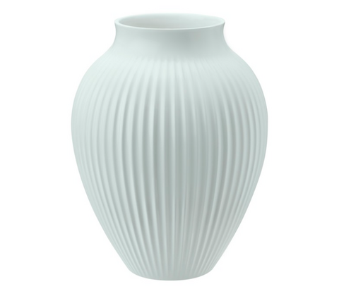 Knabstrup Keramik Ripple vase mat lyseblå H 20 cm