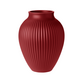 Knabstrup Keramik Ripple vase rød H 27 cm