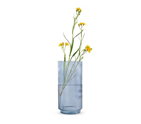 Flora vase rillet H 25 cm - assorterede farver