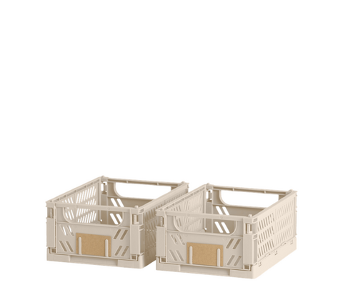 Stabelbar foldekasse natural 17x12,5 cm 2 stk.