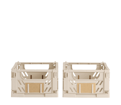 Stabelbar foldekasse natural 25x16,5x10 cm 2 stk.