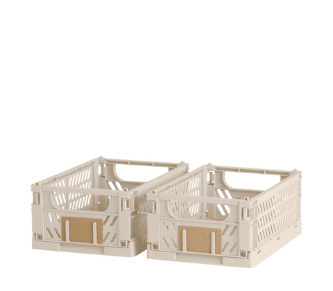 Stabelbar foldekasse natural 25x16,5x10 cm 2 stk.