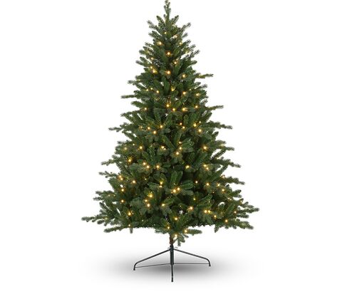 Juletræ på metalfod med 320 LED lys H240 cm 