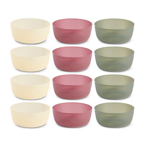 Salatskål 4 stk. Ø 24,5 cm i assorterede farver