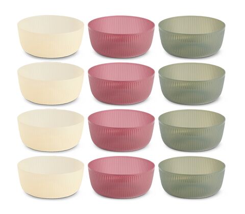 Salatskål 4 stk. Ø 24,5 cm i assorterede farver