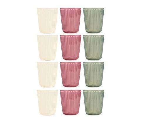 Plast krus 4 stk. 32 cl i assorterede farver