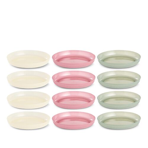 Tallerken 4 stk.  Ø 20 cm i assorterede farver