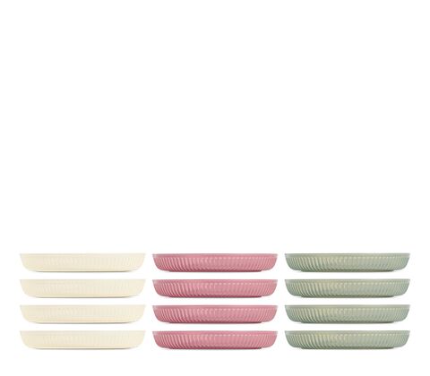Tallerken 4 stk.  Ø 20 cm i assorterede farver