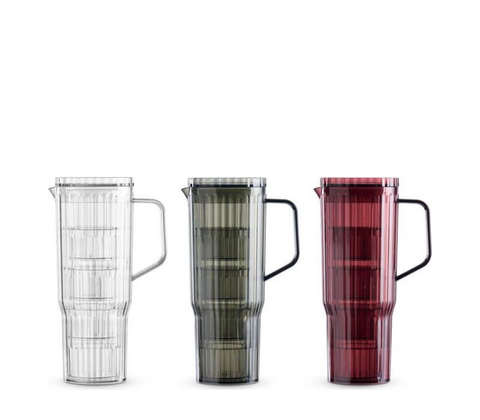 Kande med 4 kopper assorterede farver 1,2 liter