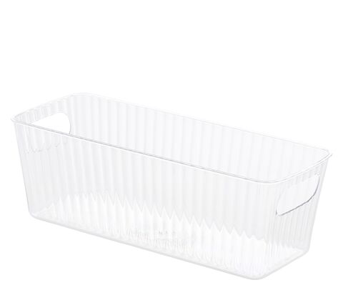 Transparant opbevaringskasse 29x11,5x9,5 cm