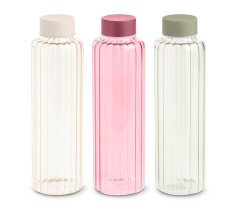Glas drikkeflaske 500 ml i assorterede farver