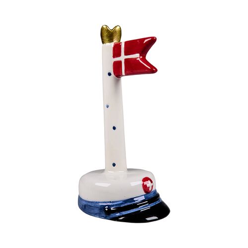Det Gamle Apotek blå student bordflag med prikker H 12 cm