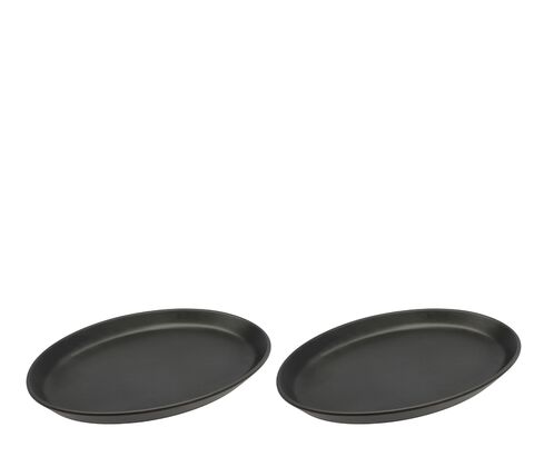 Morsø Forno steaktallerken i sort stentøj 2 stk. 28x20 cm