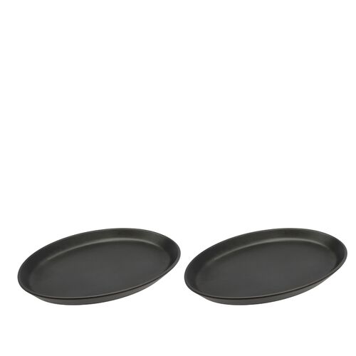 Morsø Forno steaktallerken i sort stentøj 2 stk. 28x20 cm