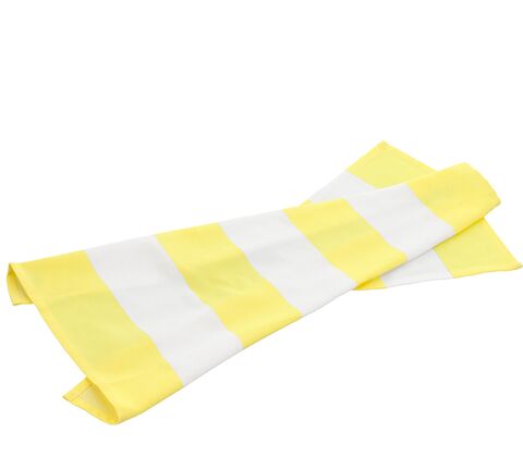 Bastian Abbi stribet viskestykke hvid/mimosa 70x50 cm