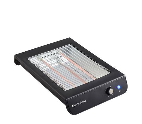 Nordic Sense flad brødrister sort 600 watt 