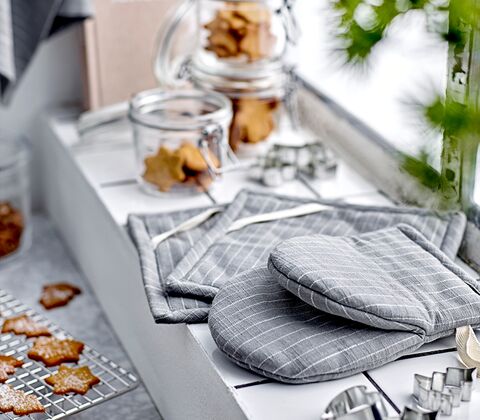 Södahl Organic Line grydelapper stone grey 2 stk